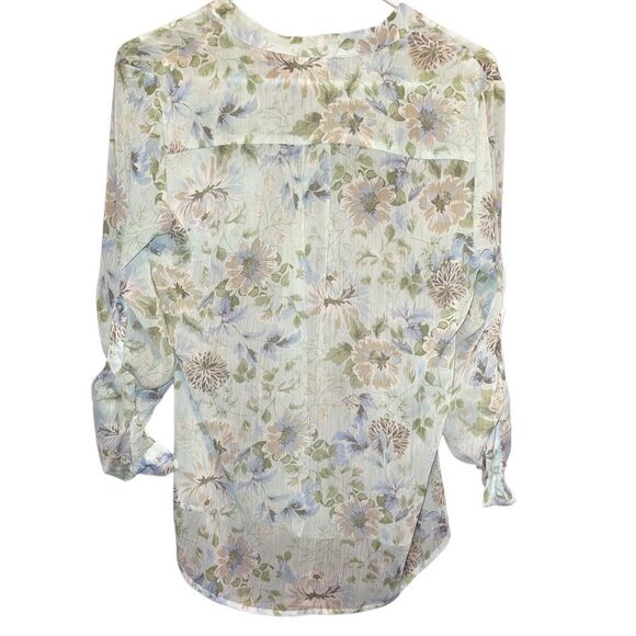 KUT From The Cloth Small Sheer Button Down Blouse - Picture 2 of 6